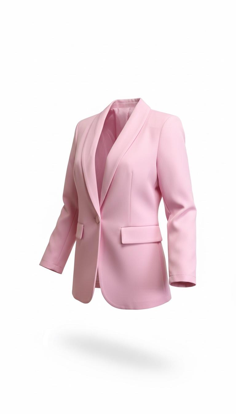 Blazer Femme Élégance Rose – Fabrication Italienne | Taille Unique | SD318